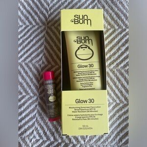 Sun Bum Sunscreen Lip Balm SPF 30 Watermelon & SPF 30 Glow Sunscreen Face Lotion